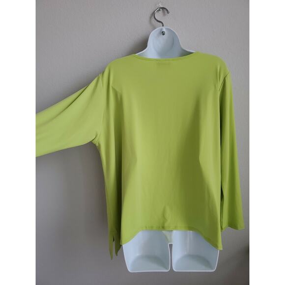 Spirithouse EDW Green Top Size L Polyester Blend Long Sleeve Round Neck - Picture 3 of 9